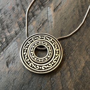 Brighton Round Medallion Circle Pendant Necklace